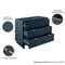 Manhattan Comfort Granville Midnight Blue 5-Drawer Tall Dresser, 3-Drawer Standard Dresser and 2-Drawer Nightstand GRAN054 - alternate 6